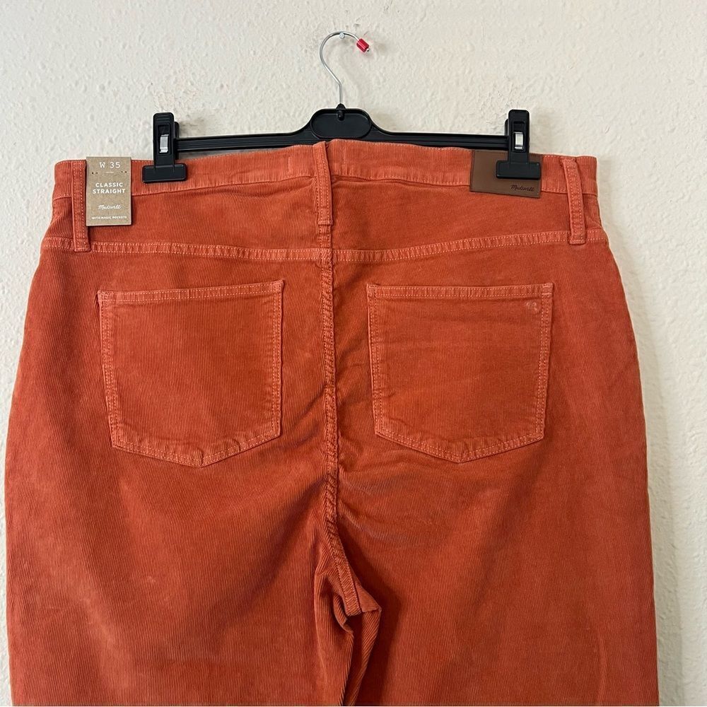 Madewell Corduroy Classic Straight Leg Jean Pants NEW Size 35 - Picture 9 of 10